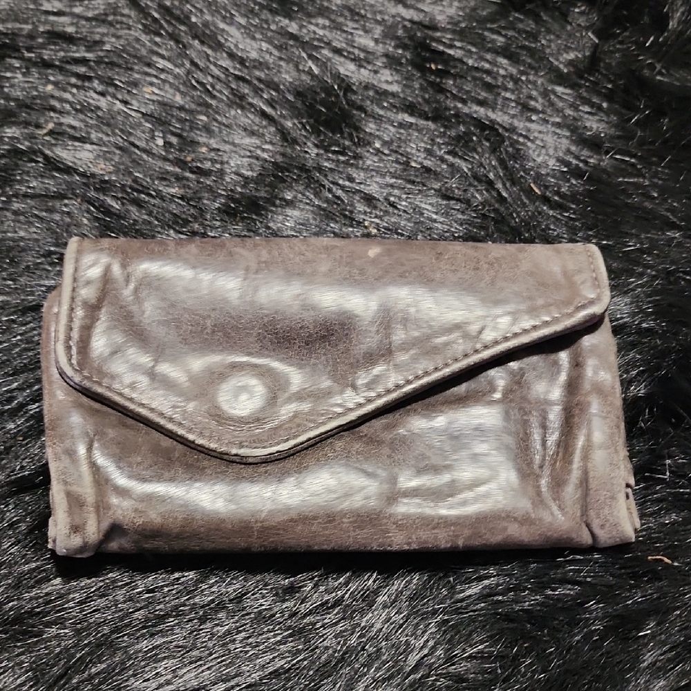 Elegant Brown Leather Clutch. Vintage. See Photos, Few Flaws.
